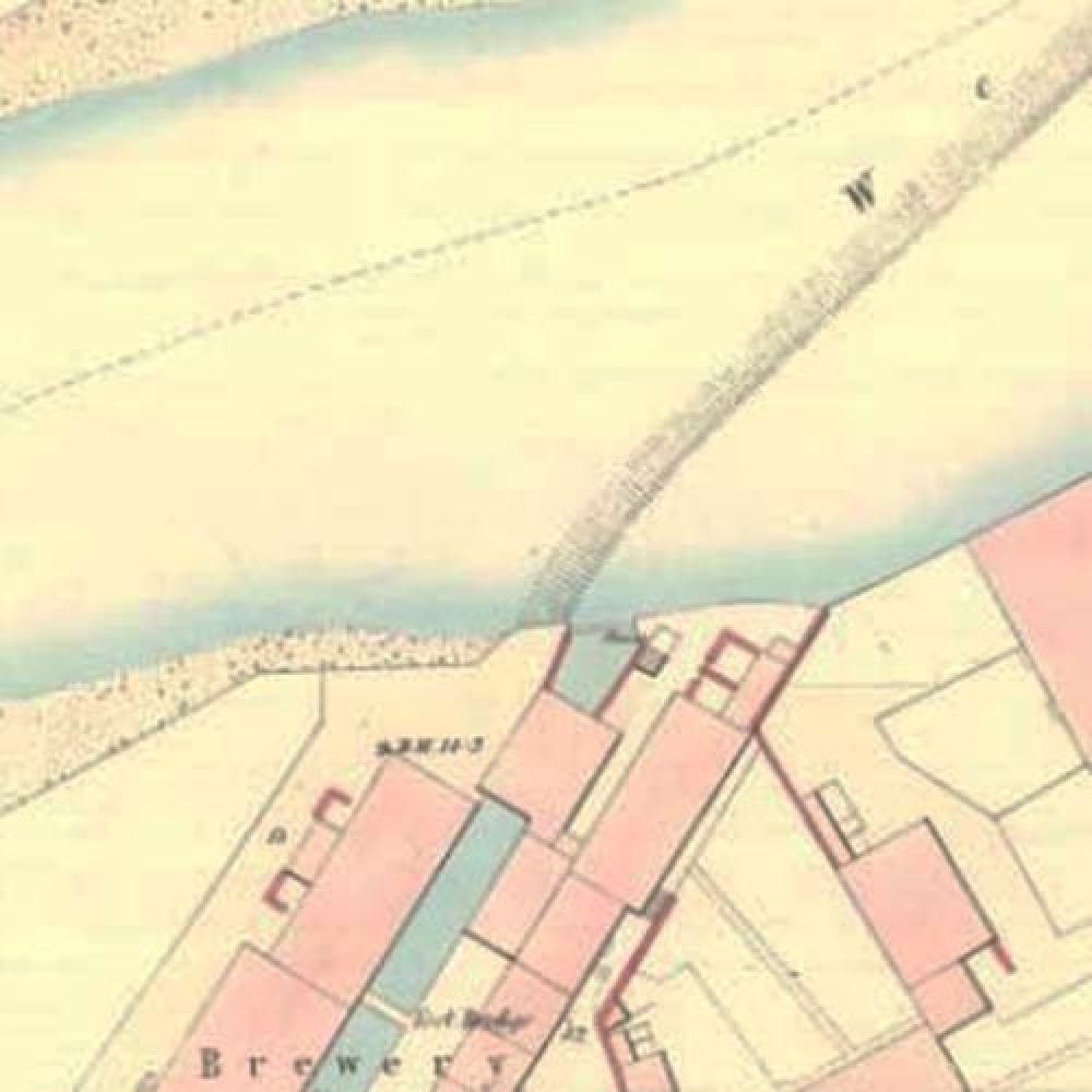 Map of 1857 showing the Annan Brewery. &copy; National Library of Scotland, 2015