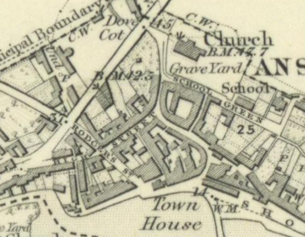 Map of 1854 showing the layout of the Anstruther Brewery. © National Library of Scotland, 2016