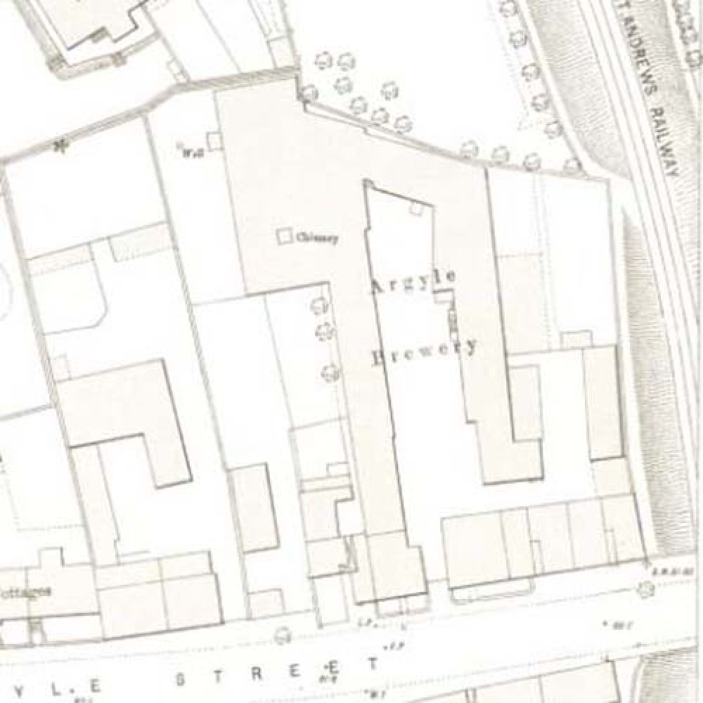 Map of 1893 showing the Argyle Brewery. &copy: National Library of Scotland, 2015