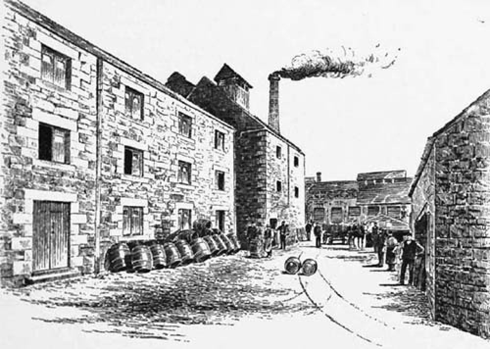 The courtyard of the Blackford Brewery