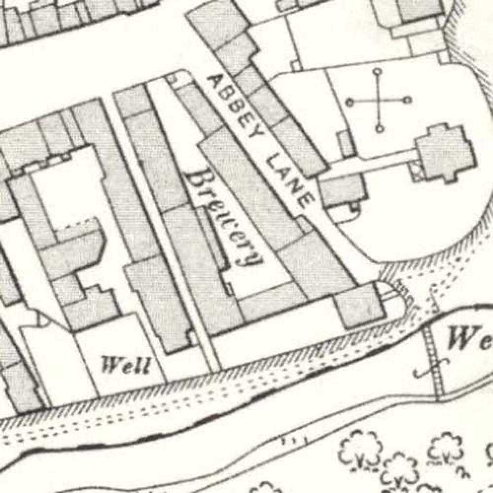 Map of 1906 showing the layout of the Coldstream Brewery. &copy; National Library of Scotland, 2015