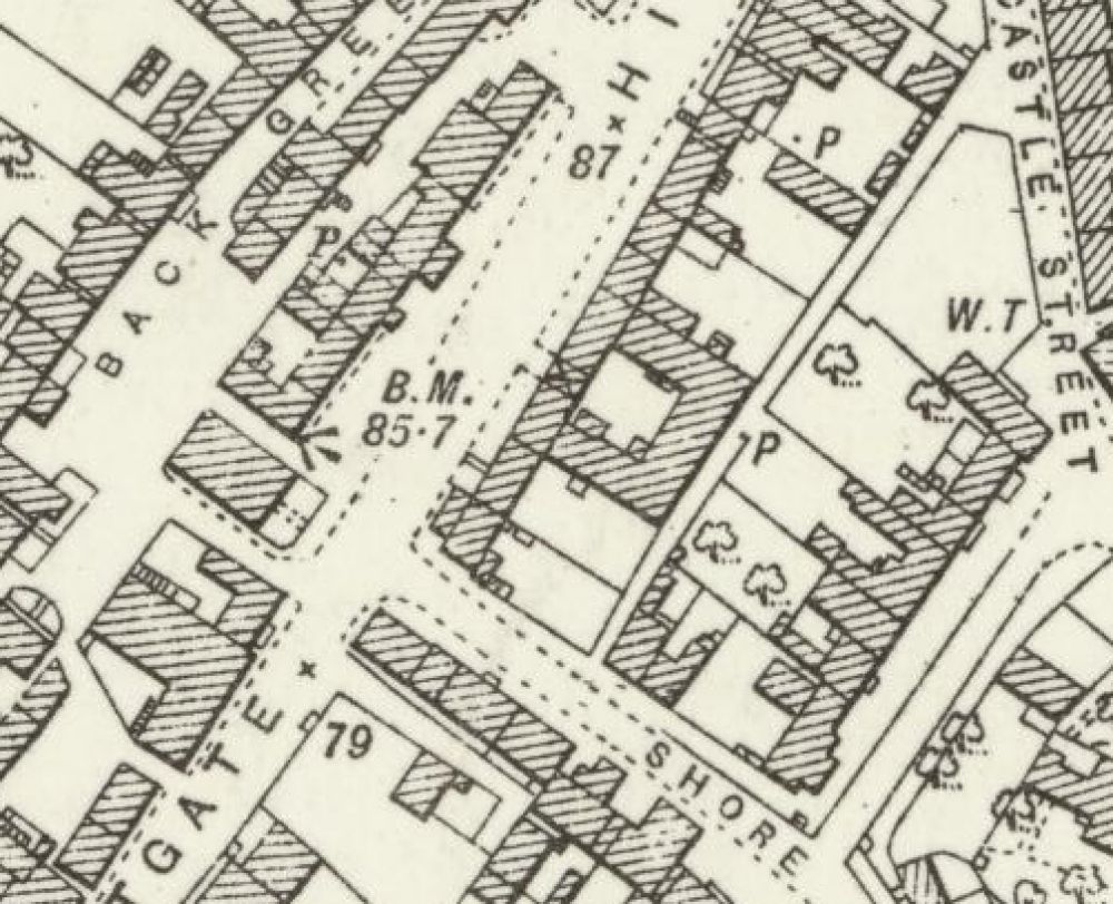 Map of 1893 showing the layout of the Crail Brewery. © National Library of Scotland, 2016