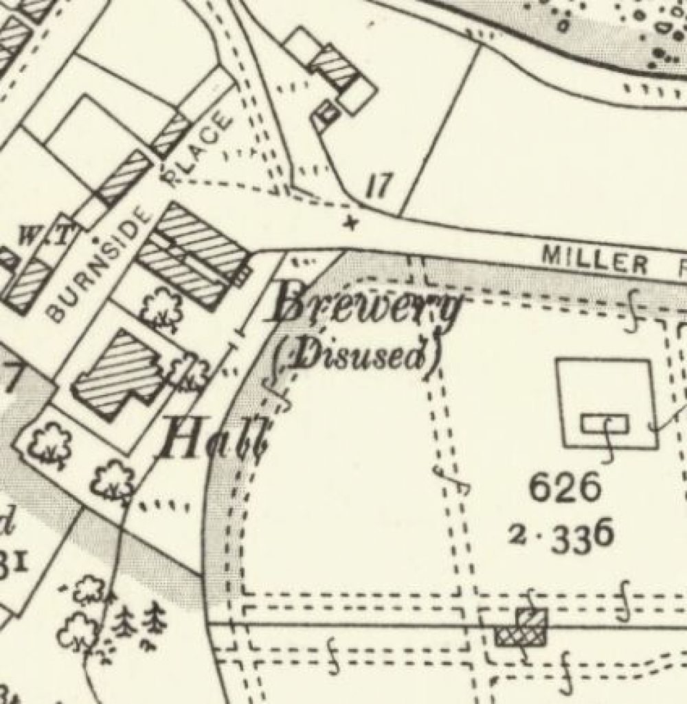 Map of 1904 shpwing the Cromarty Brewery. &copy; National Library of Scotland, 2015