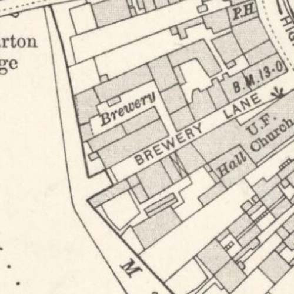 Map of 1914 showing the layout of the Crown Brewery. &copy; National Library of Scotland, 2015