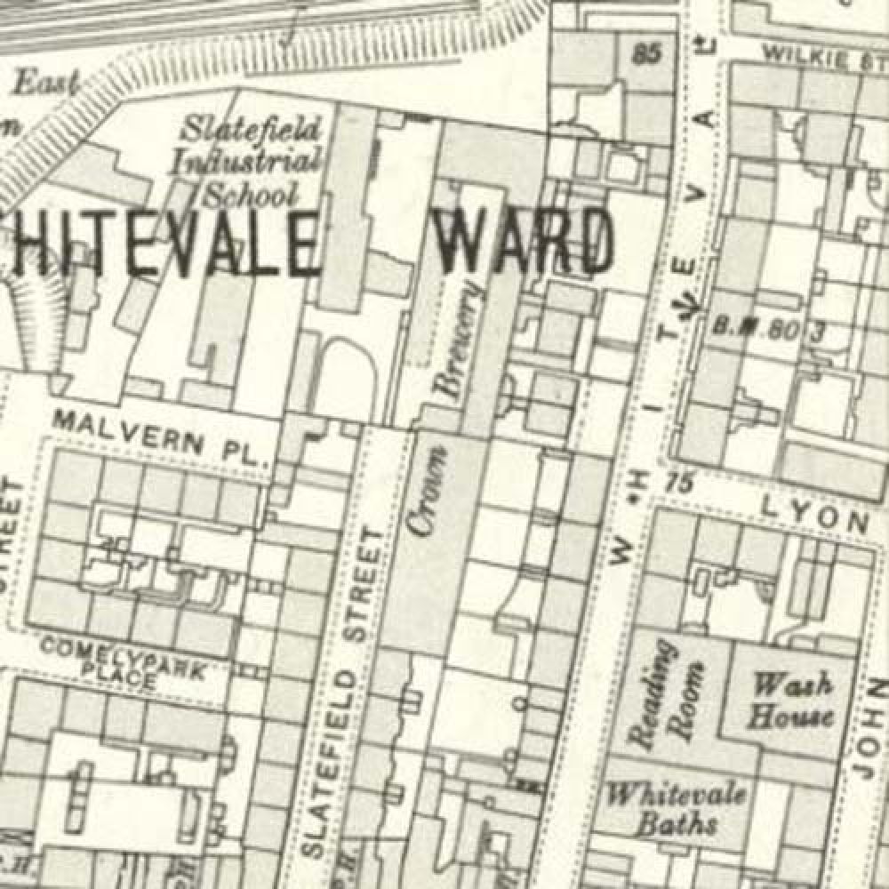 Map of 1933 showing the layout of the Crown Brewery. &copy;National Library of Scotland, 2015