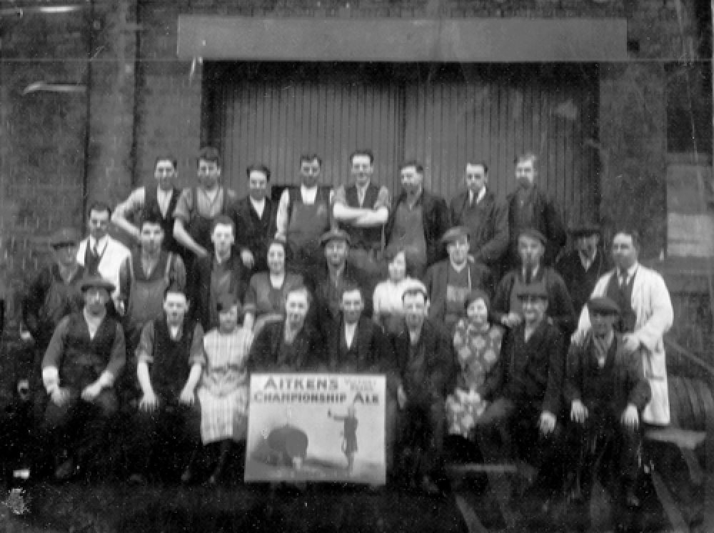 The brewery staff in the 1920s.