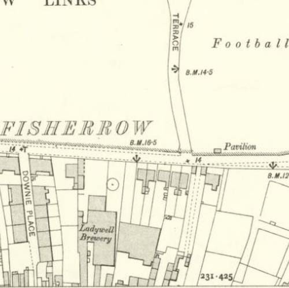 Map of 1906 showing the layout of the rear of the Ladywell Brewery. &copy; National Library of Scotland, 2017