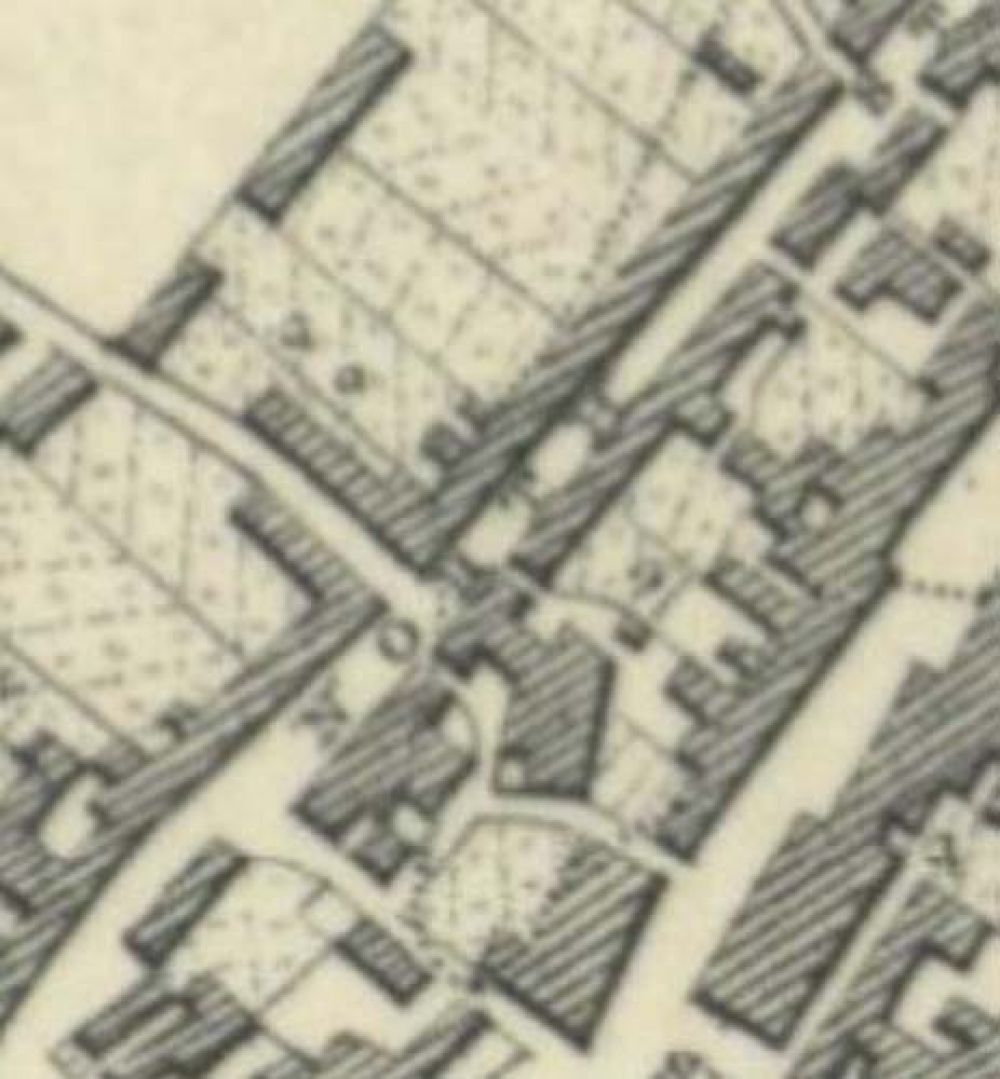 Map of 1853 showing the location of the Leven Brewery. &copy; National Library of Scotlnd, 2017