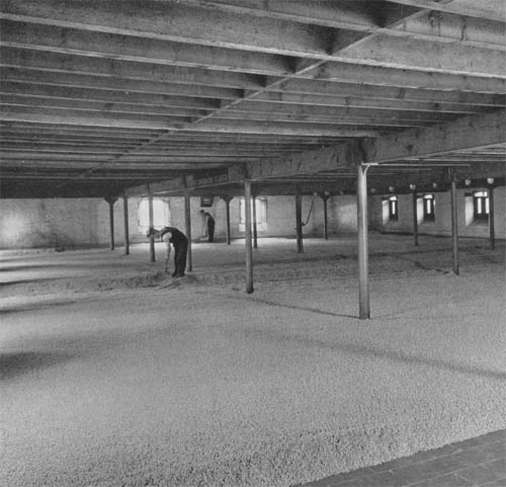 The malt floor in 1940.