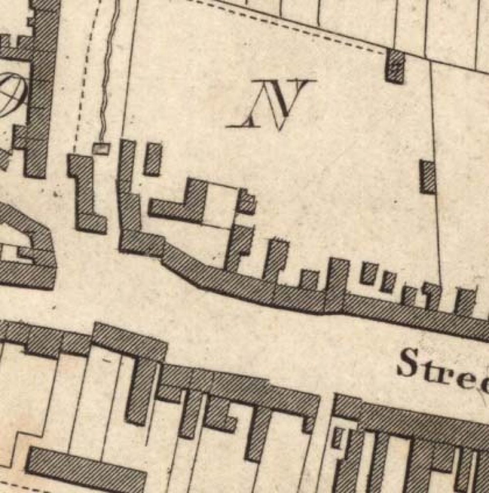 Map of 1818 showing the location of the Newton Brewery. © National Library of Scotland, 2015