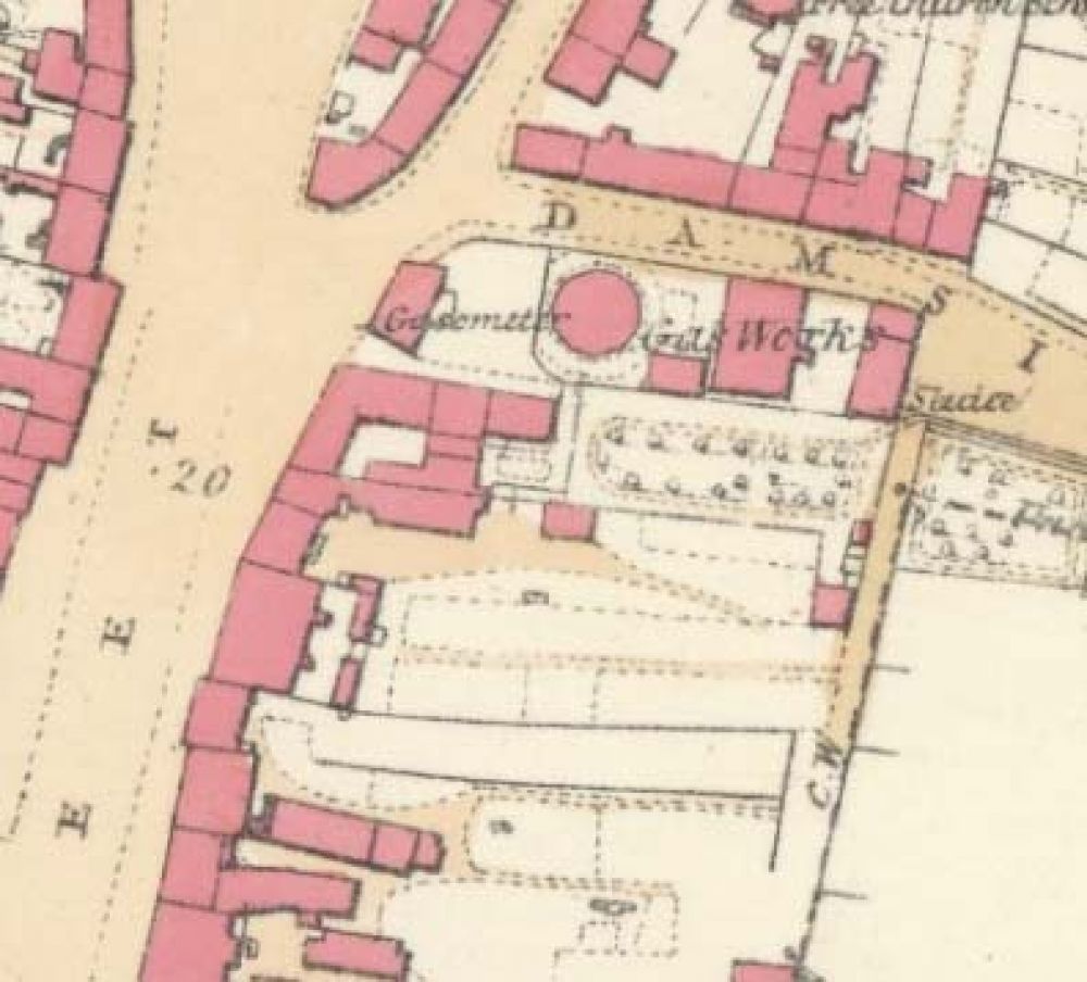 Map of 1857 showing the location of the Newton Brewery. © National Library of Scotland, 2015