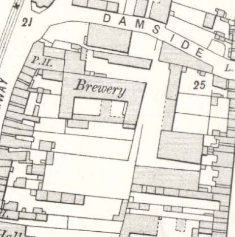 Map of 1908 showing the layout of the Newton Brewery. © National Library of Scotland, 2015