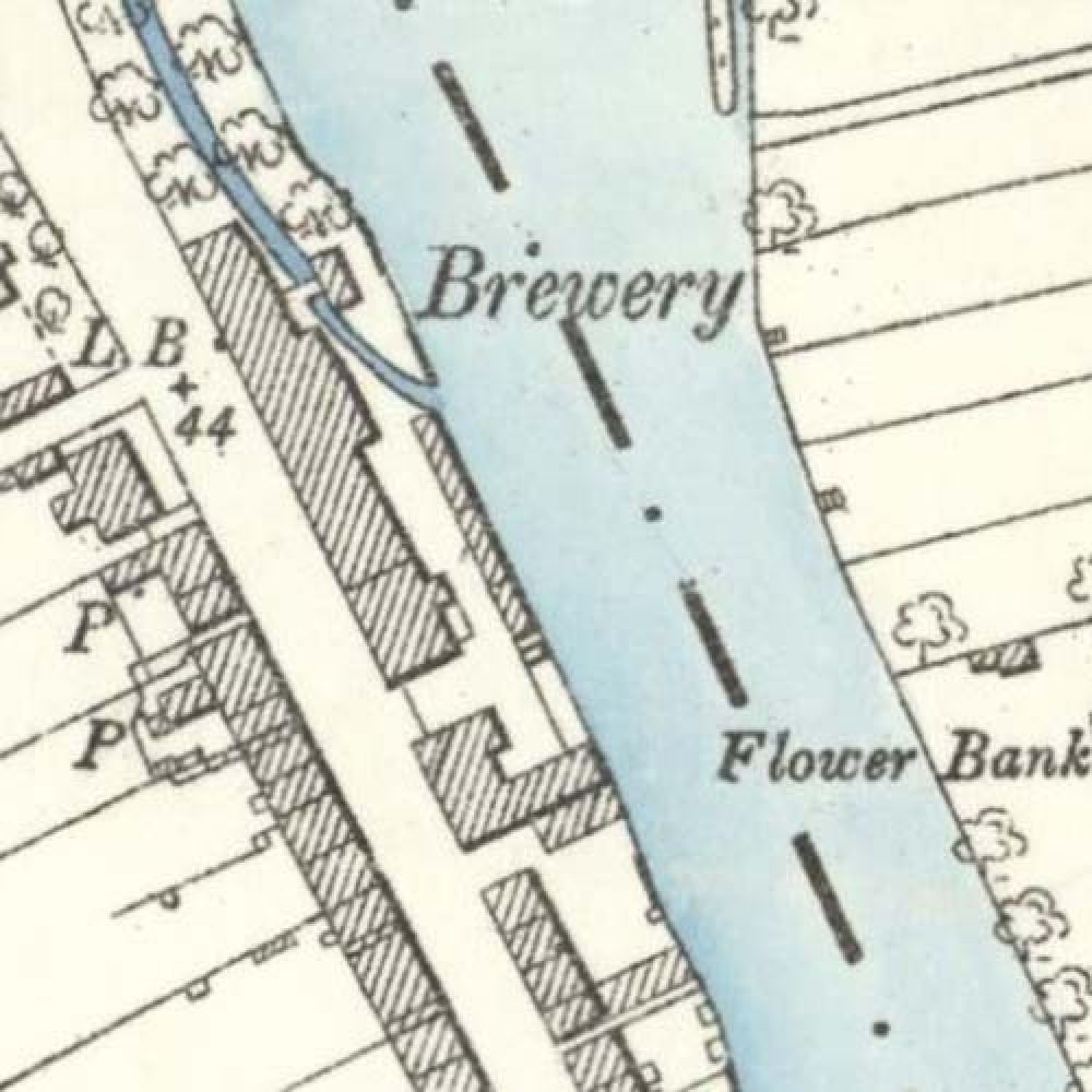 Map of 1894 showing the Newton Stewart Brewery. © National Library of Scotland, 2015