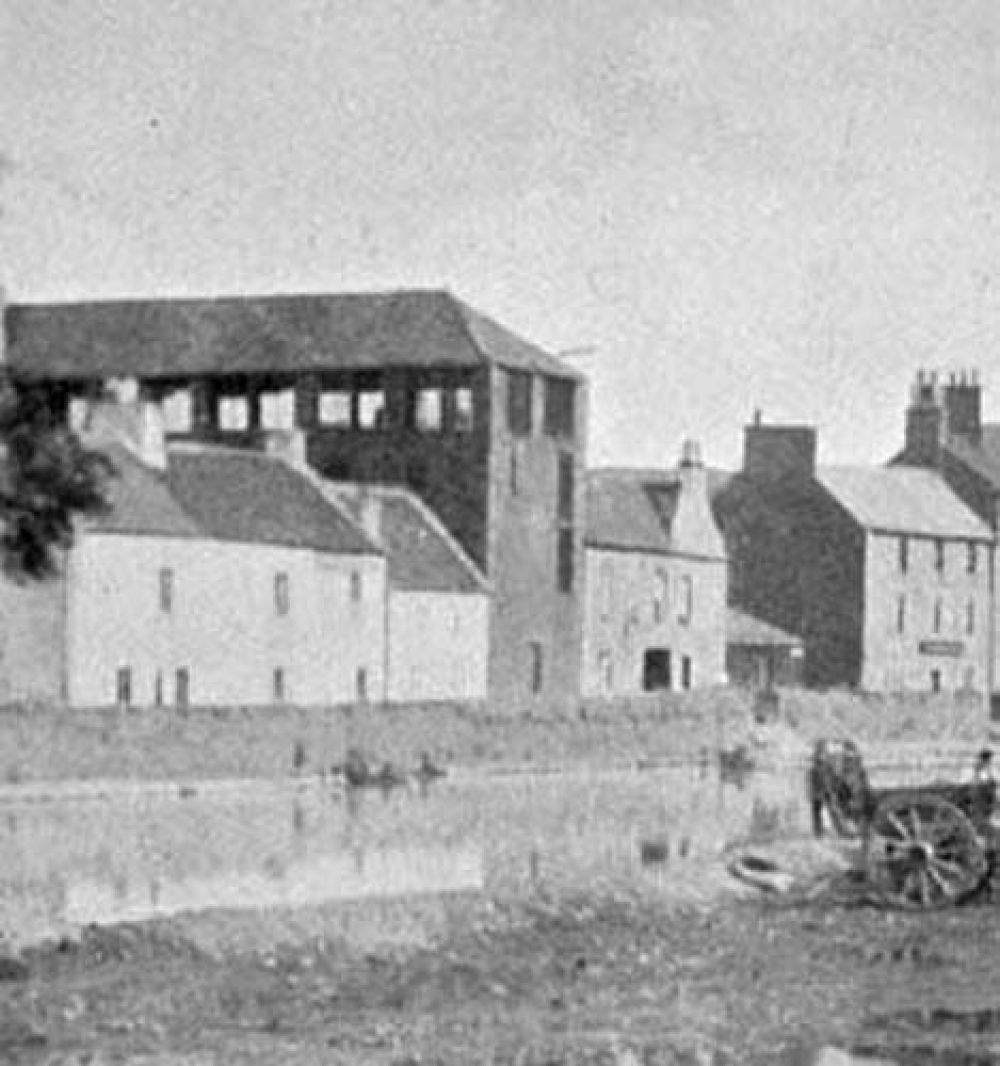 The Nungate Brewery (white buildings on the left) looking down the Tyne.
