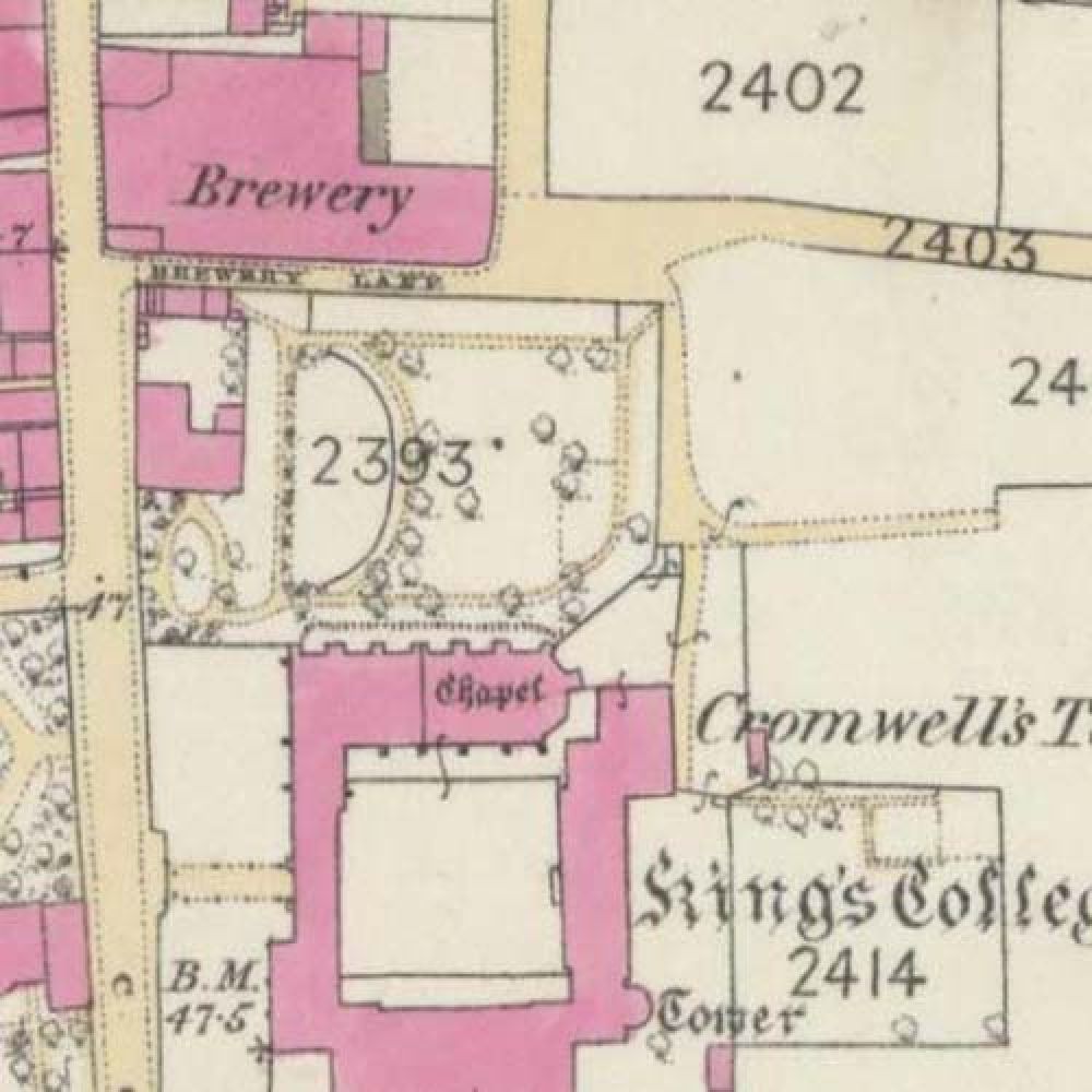 Map of 1867 showing the layout of the Old Town Brewery. &copy; National Library of Scotland, 2015