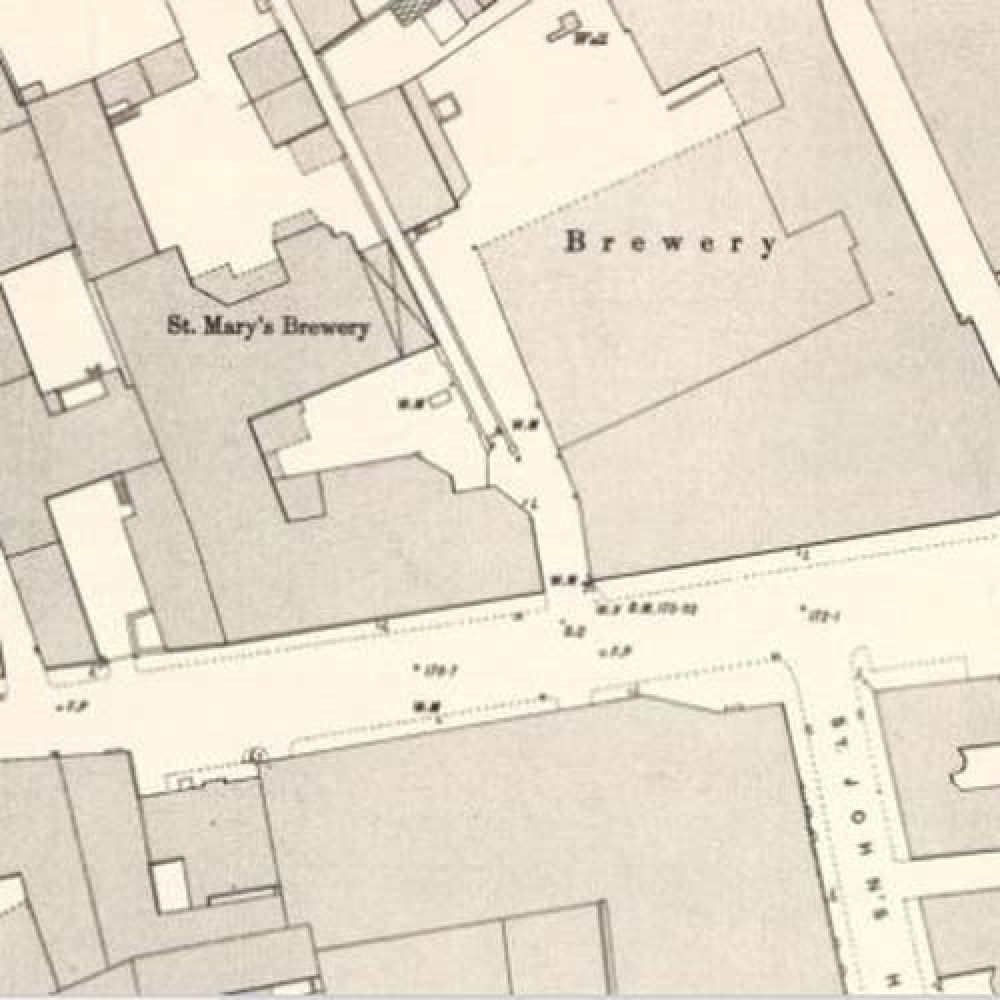 Map of 1894 showing the layout of the St Mary's Brewery. &copy; National Library of Scotland, 2016