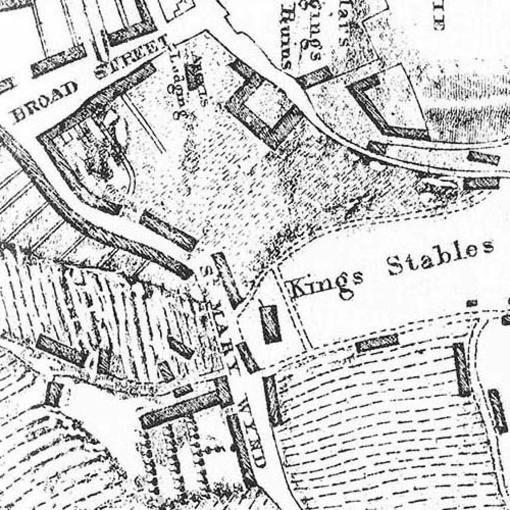 Map of 1780s showing the site of the later Stirling Brewery. © Forbes Gibb, 2015