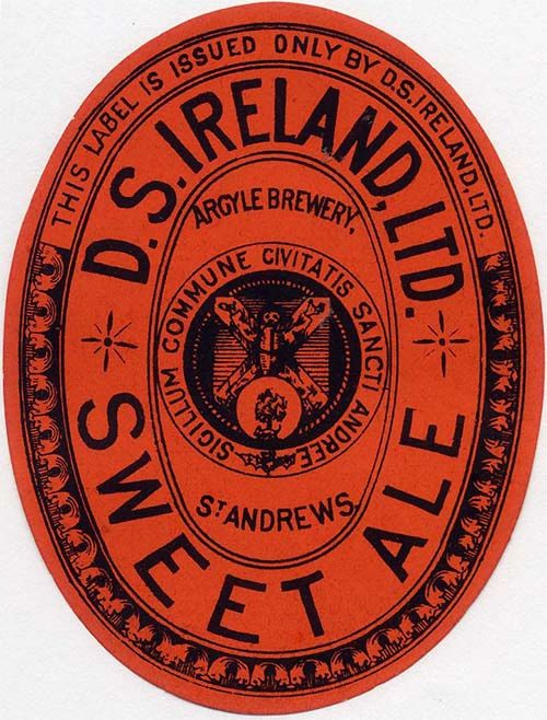 <p>Beer bottle label for D. S. Ireland Ltd's Sweet Ale.</p>