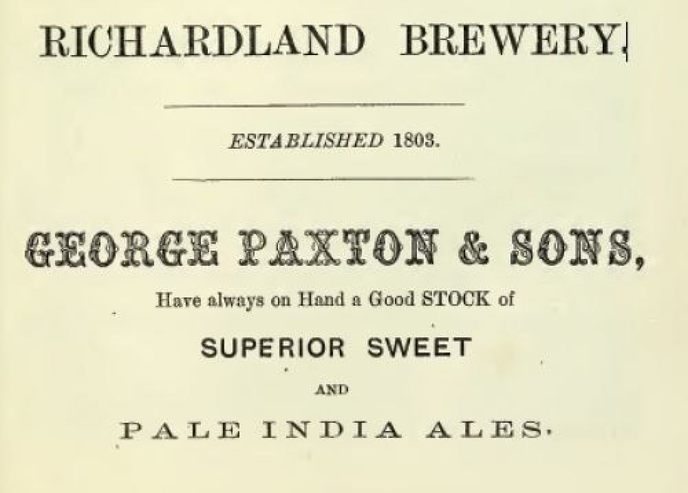 Advertisement for the Richardland Brewery