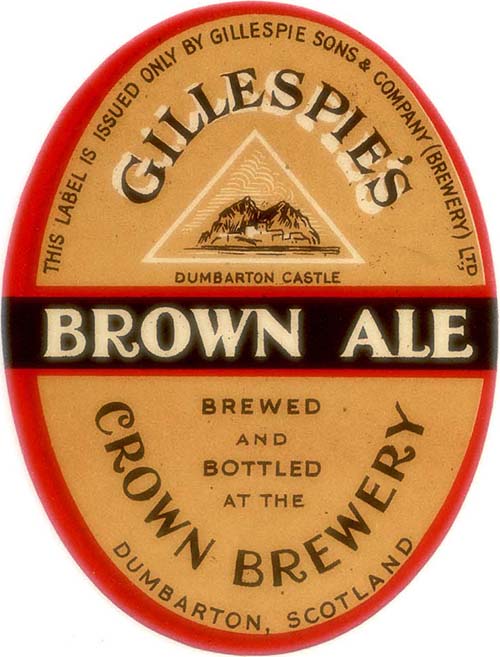 <p>A beer label for Gillespie, Sons & Co (Brewers) Ltd's Brown Ale</p>