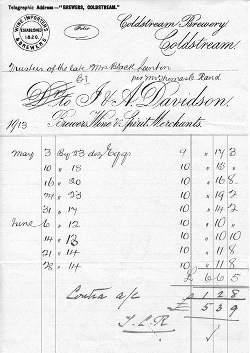 <p>Invoice dated 1913 for goods supplied to Thomas C. Rand of Beaumont Hill for &pound;5-3s-9d.</p>