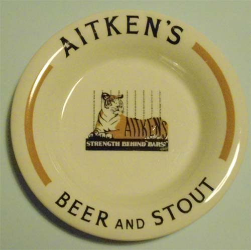 <p>An ashtray advertising James Aitken & Co (Falkirk) Ltd's beer and stout.</p>