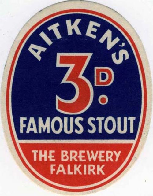 <p>A label for James Aitken & Co (Falkirk) Ltd's 3d Famous Stout.</p>