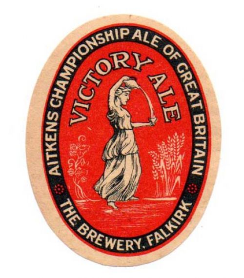 <p>A label for James Aitken & Co (Falkirk) Ltd's Victory Ale.</p>
