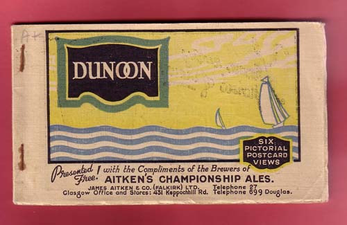 <p>Postcards promoting James Aitken & Co (Falkirk) Ltd, featuring scenes from Dunoon.</p>