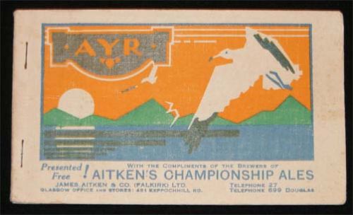 <p>Postcards promoting James Aitken & Co (Falkirk) Ltd, featuring scenes from Ayr.</p>