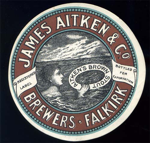 <p>A bottle label for James Aitken & Co's Brown Stout.</p>