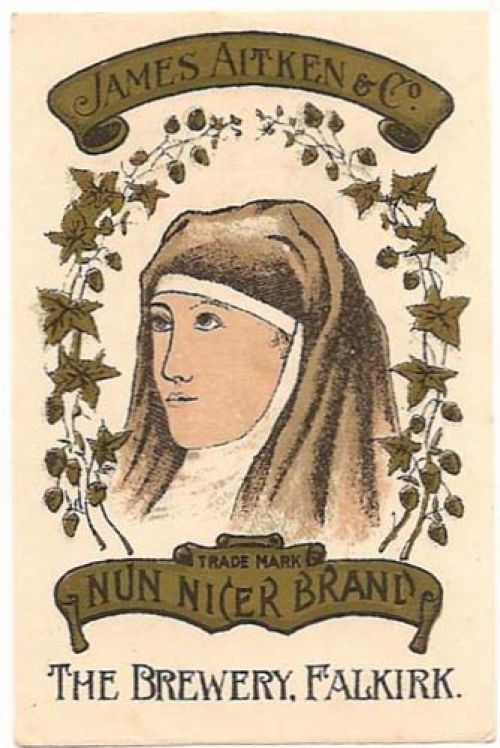 <p>A bottle label for James Aitken & Co's Nun Nicer brand.</p>