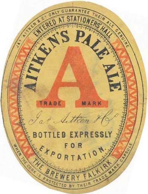 <p>A bottle label for James Aitken & Co's Pale Ale.</p>