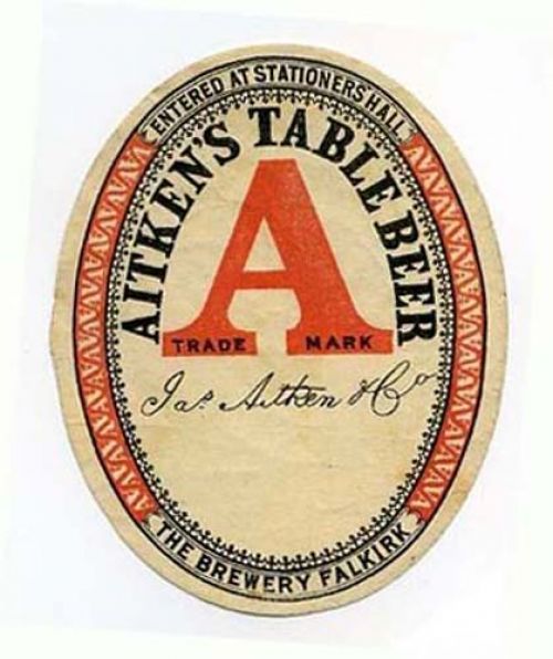 <p>A bottle label for James Aitken & Co's Table Beer.</p>