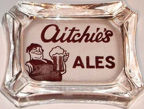 <p>An ashtray promoting John Aitchison & Co Ltd's Aitchie's Ales.</p>