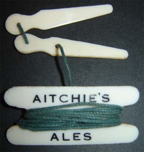 <p>A bowls marker promoting John Aitchison & Co Ltds' Aitchies Ales.</p>