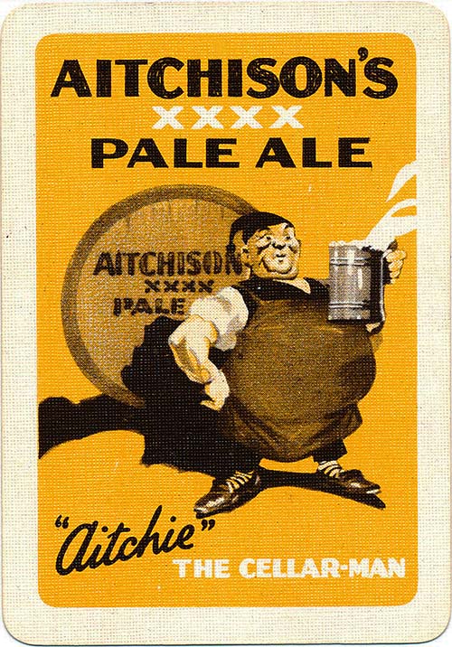 <p>A playing card promoting John Aitchison & Co Ltd's XXXX Pale Ale</p>