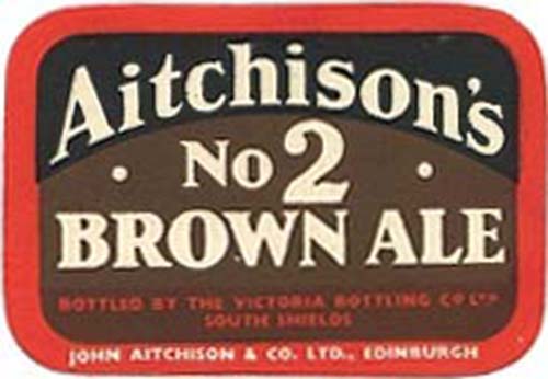 <p>A beer bottle label for John Aitchison & Co Ltd's No 2 Brown Ale.</p>