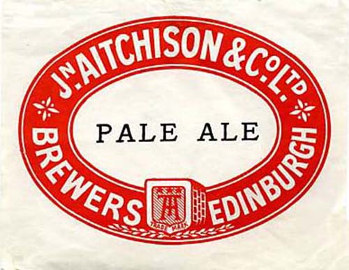 <p>A beer bottle label for John Aitchison & Co Ltd's Pale Ale.</p>