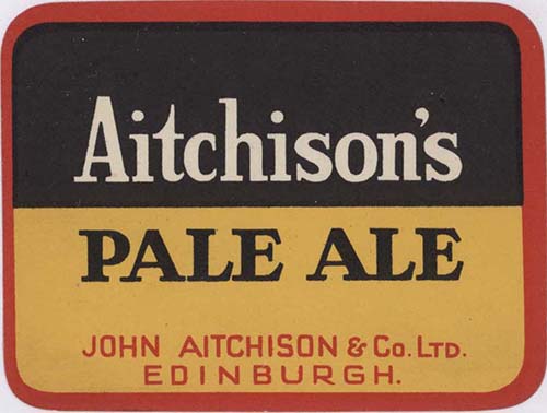 <p>A beer bottle label for John Aitchison & Co Ltd's Pale Ale.</p>