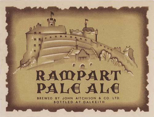 <p>A beer bottle label for John Aitchison & Co Ltd's Rampart Pale Ale.</p>