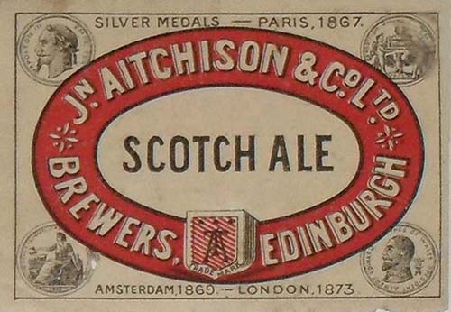<p>A beer bottle label for John Aitchison & Co Ltd's Scotch Ale.</p>