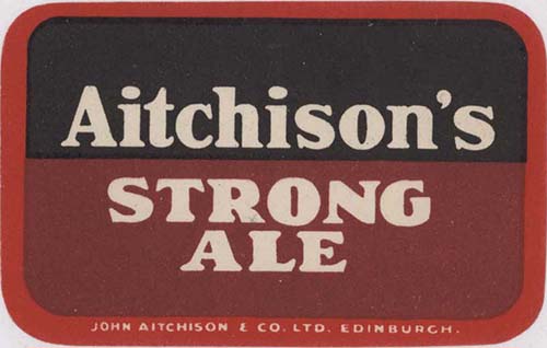 <p>A beer bottle label for John Aitchison & Co Ltd's Strong Ale.</p>