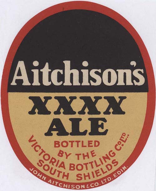 <p>A beer bottle label for John Aitchison & Co Ltd's XXXX Ale.</p>
