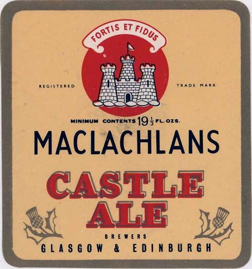 <p>A beer label for Maclachlan Ltd's Castle Ale.</p>