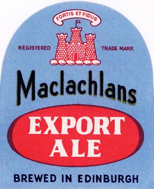<p>A beer bottle label for Maclachlans Ltd's Export Ale.</p>