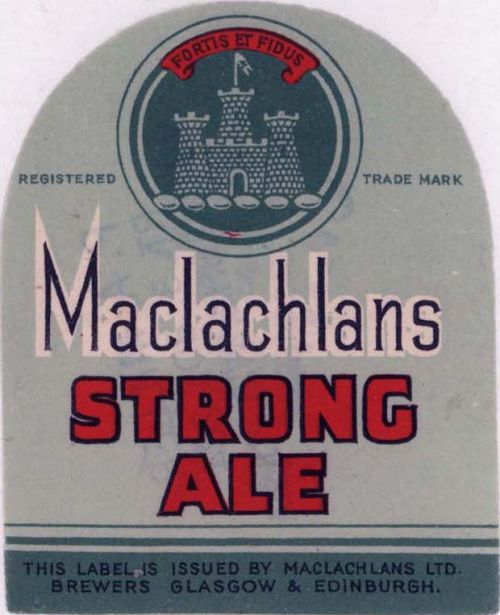 <p>A beer label&nbsp; for Maclachlans Ltd's Strong Ale.</p>