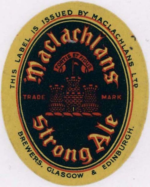 <p>A beer label&nbsp; for Maclachlans Ltd's Strong Ale.</p>