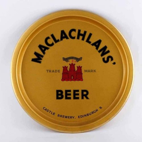 <p>Tray promoting Maclachlans Ltd's beer</p>