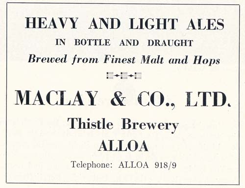 <p>Am advertisement for Maclay and Co Ltd's Heavy and Light Ales.</p>